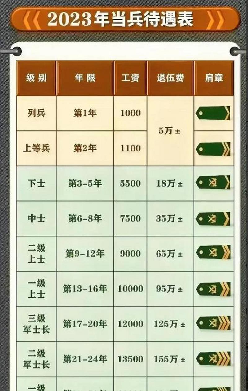 義務兵兩年能拿多少錢？全面解析義務兵薪酬及福利待遇，全面解析，義務兵兩年薪酬與福利待遇概覽